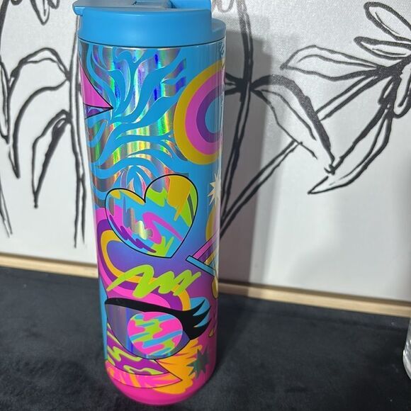 Starbucks x Tim singleton metallic psychedelic colorful tumbler 16oz - Picture 3 of 6